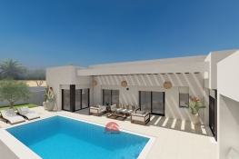 Villa en u et piscine privée à houmt souk djerba - réf p653