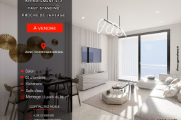 Appartement S+2 Haut Standing à Vendre à Zone Touristique Mahdia