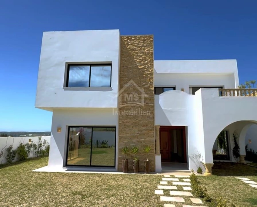 Villa s+4 toute neuve avec grand jardin à vendre à hammamet sud 51355351