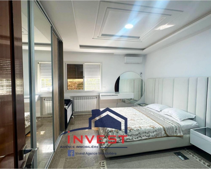 Rez-de-jardin meublé avec piscine  à gammarth supérieur