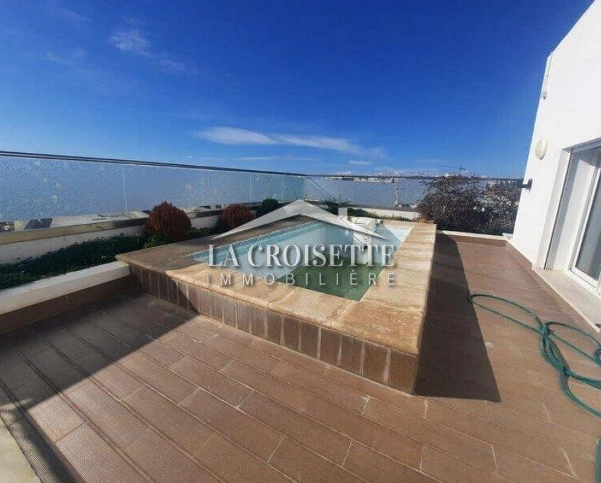 Penthouse s4 avec piscine et terrasse aux jardins de carthage mal4154
