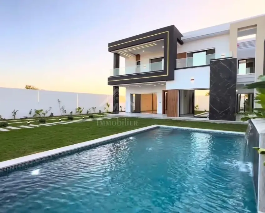 Villa toute neuve s+5 avec piscine à vendre à hammamet sud 51355351