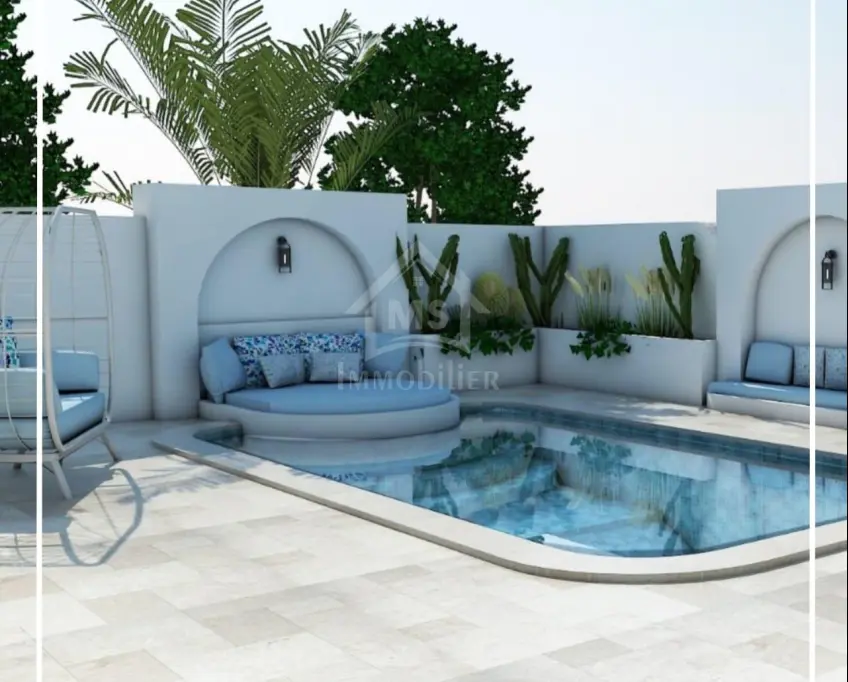 Villa sur plan avec piscine à vendre à hammamet sud 51355351