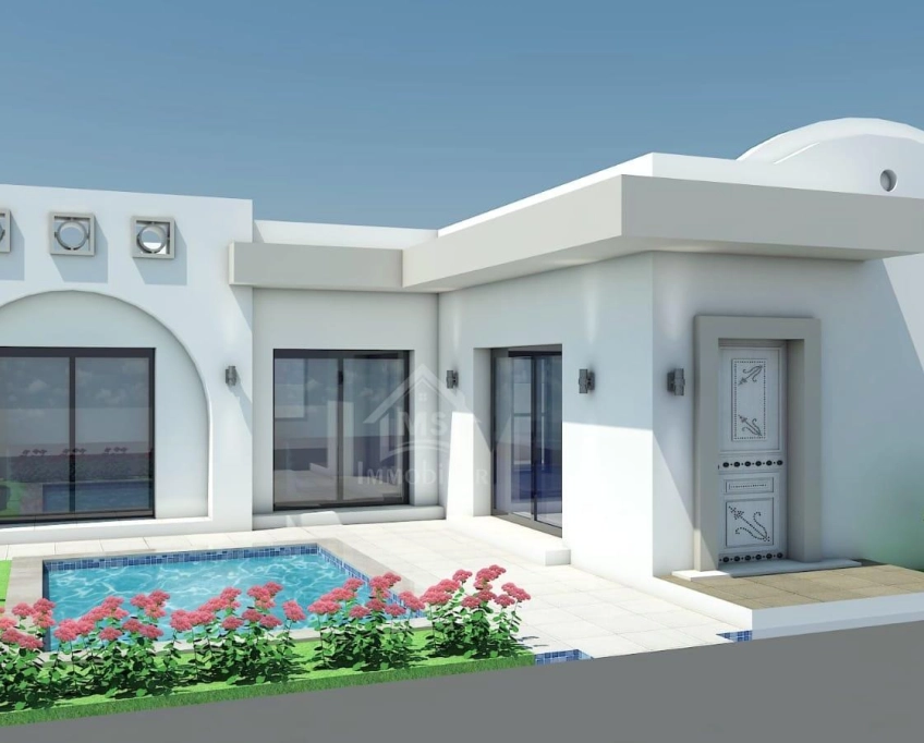 Payement par tranche: villa s+2 sur plan avec piscine à hammamet sud 51355351