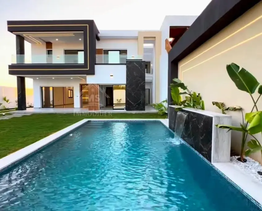 Villa toute neuve s+5 avec piscine à vendre à hammamet sud 51355351
