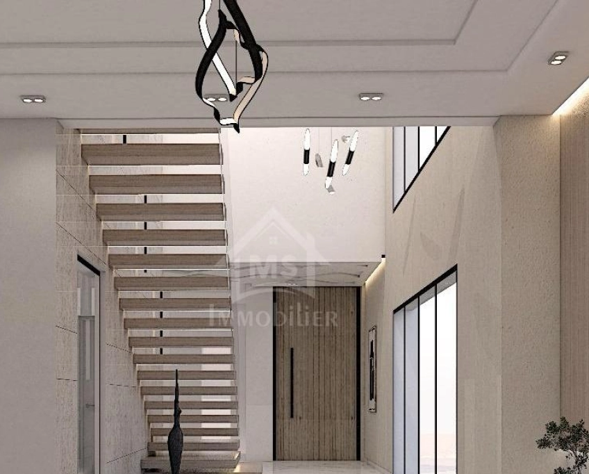 A vendre, villa sur plan s+5 à yasmine hammamet 51355351