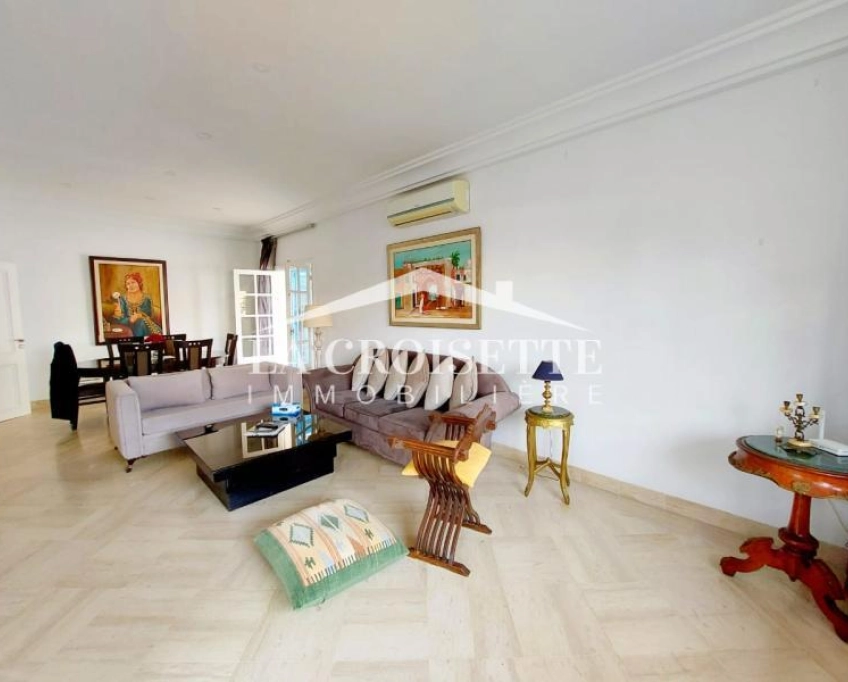 Rez-de-chaussée de villa s3 meublé à la marsa mrcl0116