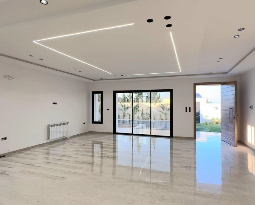 Villa s+4 toute neuve avec piscine et jardin à hammamet sud 51355351