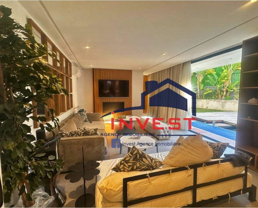 Villa meublé avec piscine et jardin au golden tulip