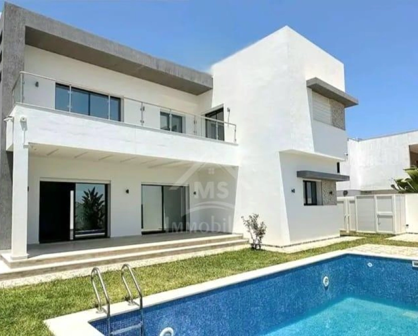 Villa s+4 toute neuve avec jardin et piscine à hammamet sud 51355351