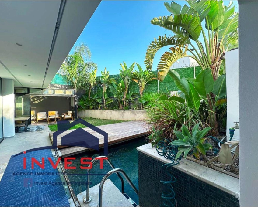 Villa meublé avec piscine et jardin au golden tulip