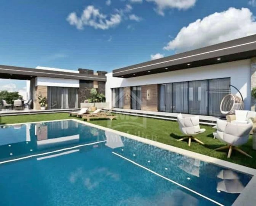 Villa toute neuve s+3 avec piscine à hammamet sud à vendre 51355351