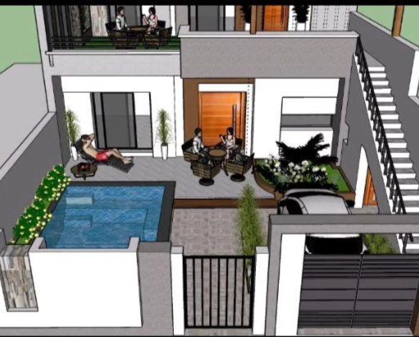 Villa en cours de construction près de la mer