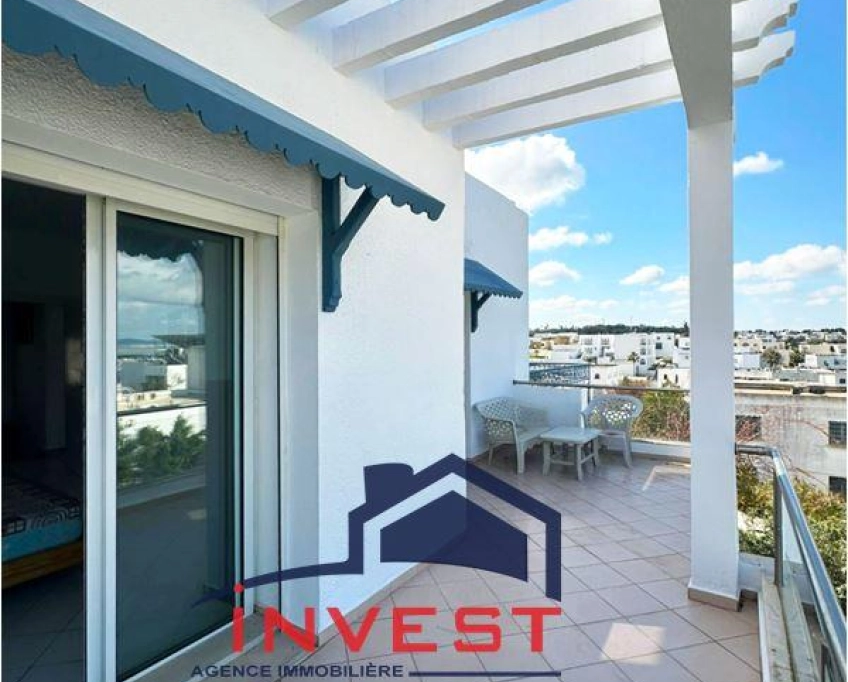 Duplex s+3 avec vue sur mer à gammarth supérieur