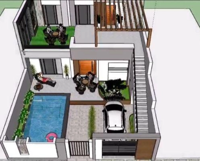 Villa en cours de construction près de la mer