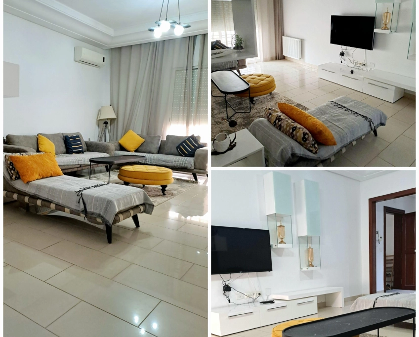 Particulier l apt s4 meublé neuf proche lac2 cité palmeraies l'aouina