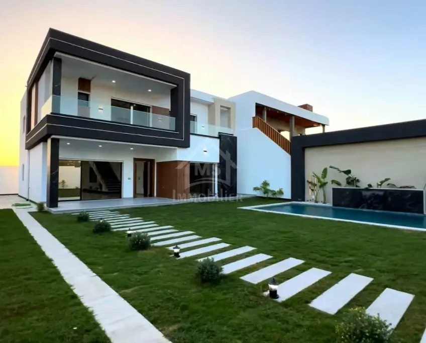 Villa toute neuve s+5 avec piscine à vendre à hammamet sud 51355351