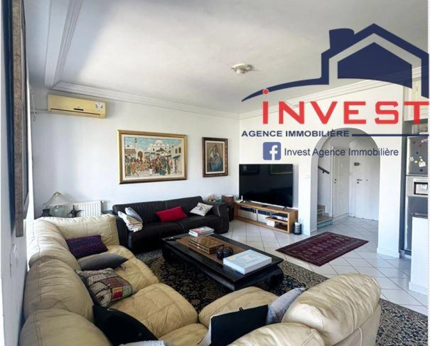Duplex s+3 avec vue sur mer à gammarth supérieur