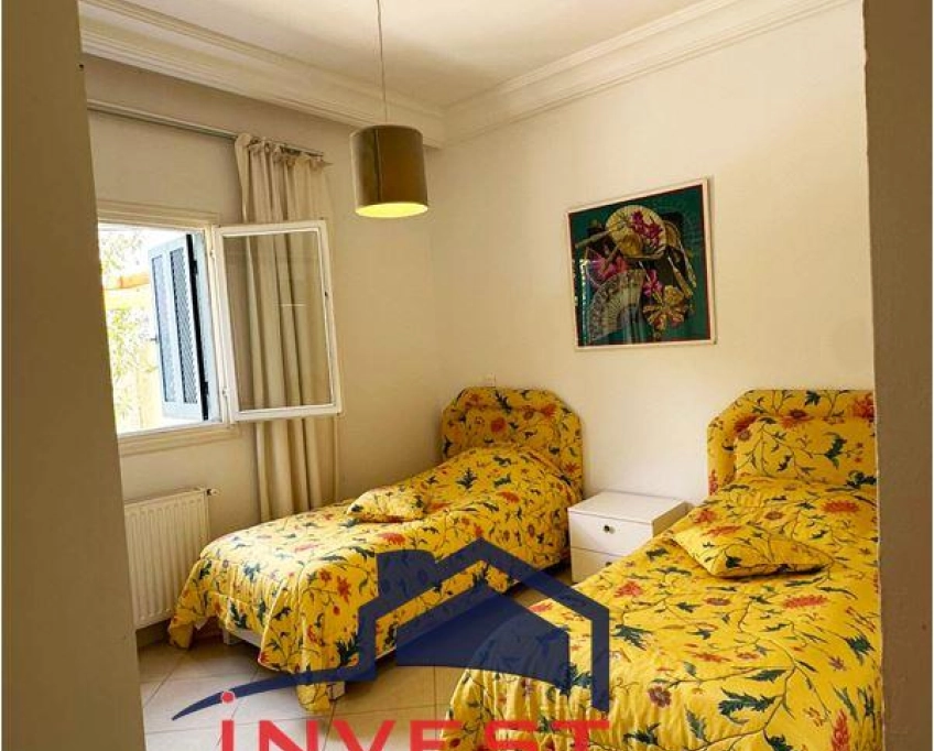 Appartement s3 meublé avec jardin à gammarth