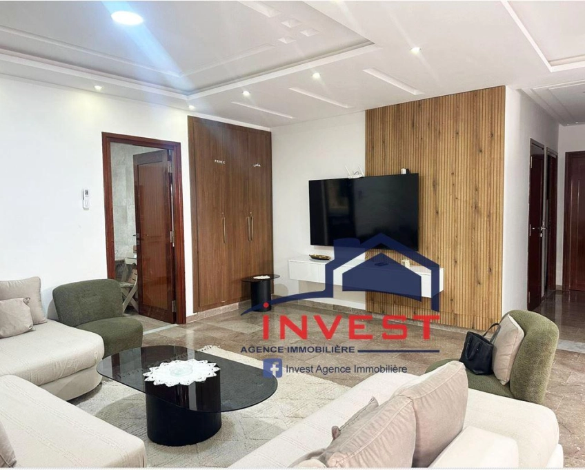 Rez-de-jardin meublé avec piscine  à gammarth supérieur