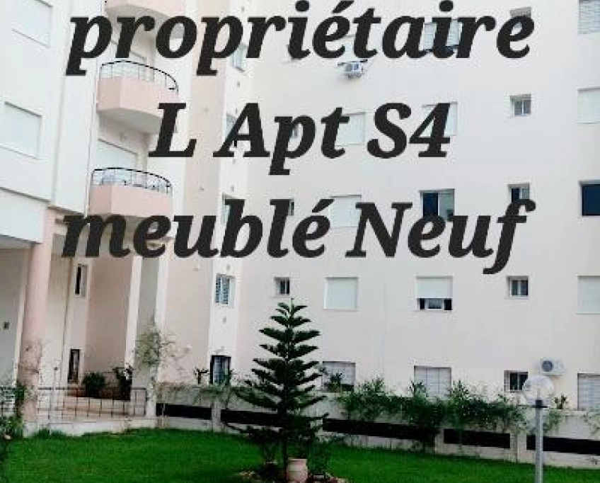 Particulier l apt s4 meublé neuf proche lac2 cité palmeraies l'aouina