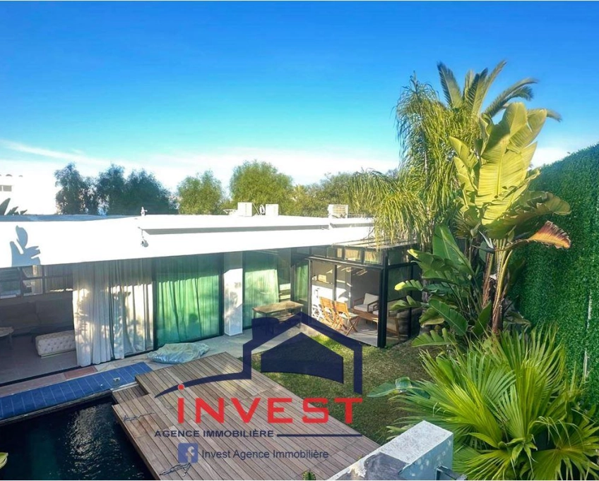 Villa meublé avec piscine et jardin au golden tulip