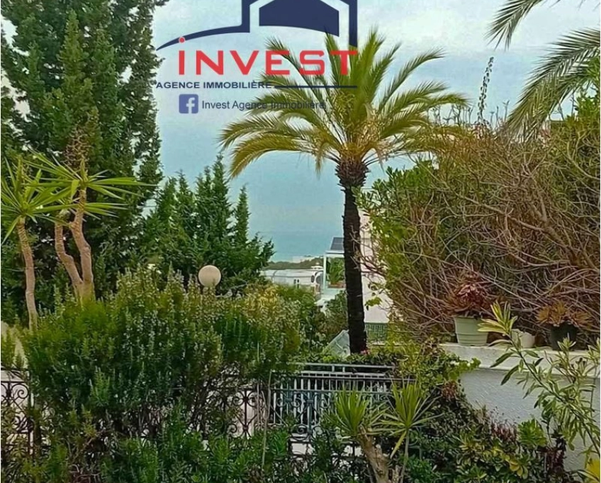 Duplex s+2 avec jardin & vue mer à gammarth