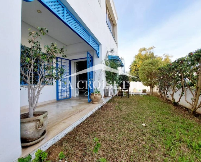 Rez-de-chaussée de villa s3 meublé à la marsa mrcl0116